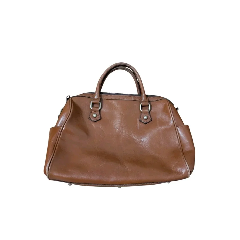 Patricia Nash Skye Satchel Leather‎ Purse Crossbody Handbag Brown